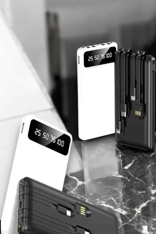 yusuftex B-HTT35DJNU1KK7 20.000 Mah Led Işıklı Lcd Ekran Usb Girişli Type-C Lightning Powerbank