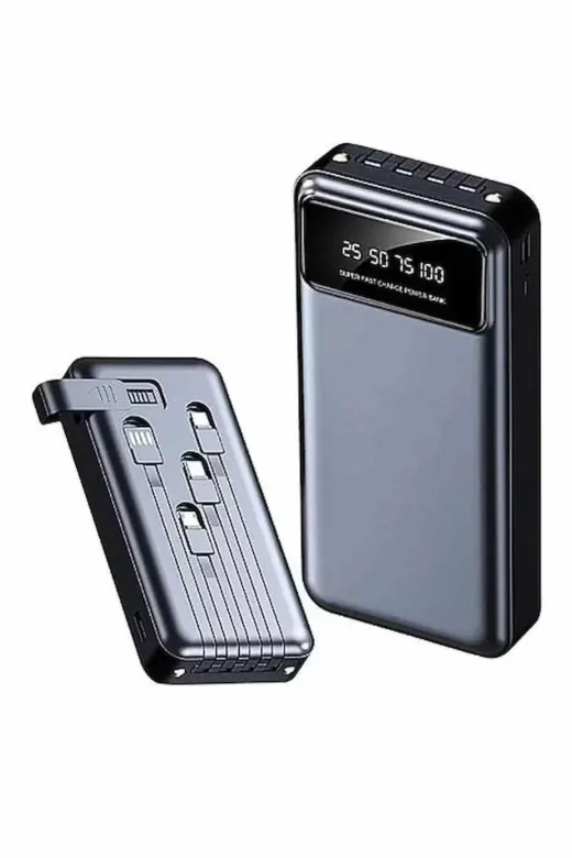 yusuftex B-PGTEL1HBM0NMS Hızlı Şarj Özellikli 20.000 Mah Dijital Göstergeli Usb Girişli Android Ve İos Uyumlu Powerbank