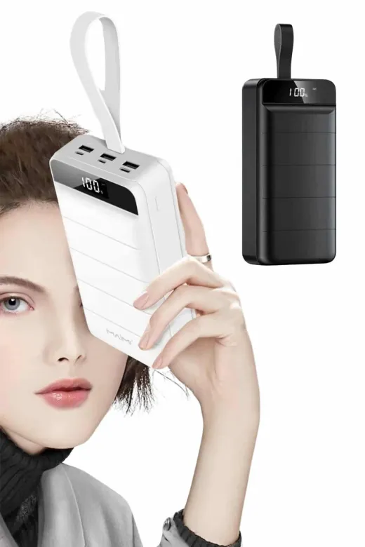 yusuftex B-R4QEYM8TMP2R1 50.000 Mah Powerbank Turbo Hızlı Led Göstergeli Android İos Uyumlu Taşınabilir Askılı