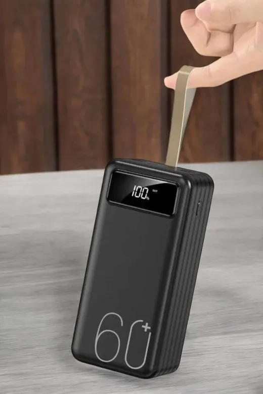 yusuftex B-TGOPFT6J71E67 Powerbank 60.000 Mah Dijital Göstergeli 4 Portlu Taşınabilir