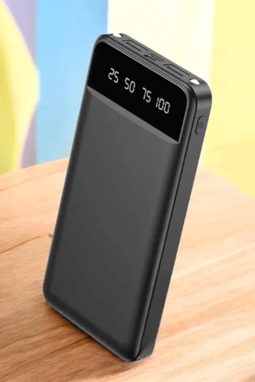 yusuftex B-UI0IDDPOTYC27 Powerbank 20.000 Mah Lcd Ekran Usb Lightning Type-C Uyumlu İos Ve Android