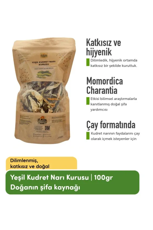 YUVADAN YUV-KRT-YEŞİLKUDRETNARI-100 Yeşil Kudret Narı Kurusu - 100 Gr | Kudret Narı Çayı