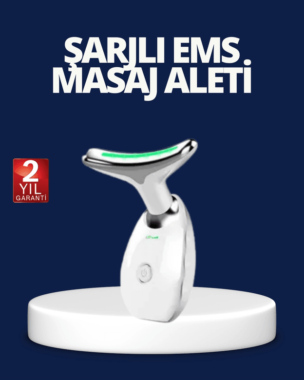 Yüz ve Boyun Sıkılaştırıcı Cilt Bakım Cihazı | EMS Mikro Akım &amp; Kırışıklık Giderici