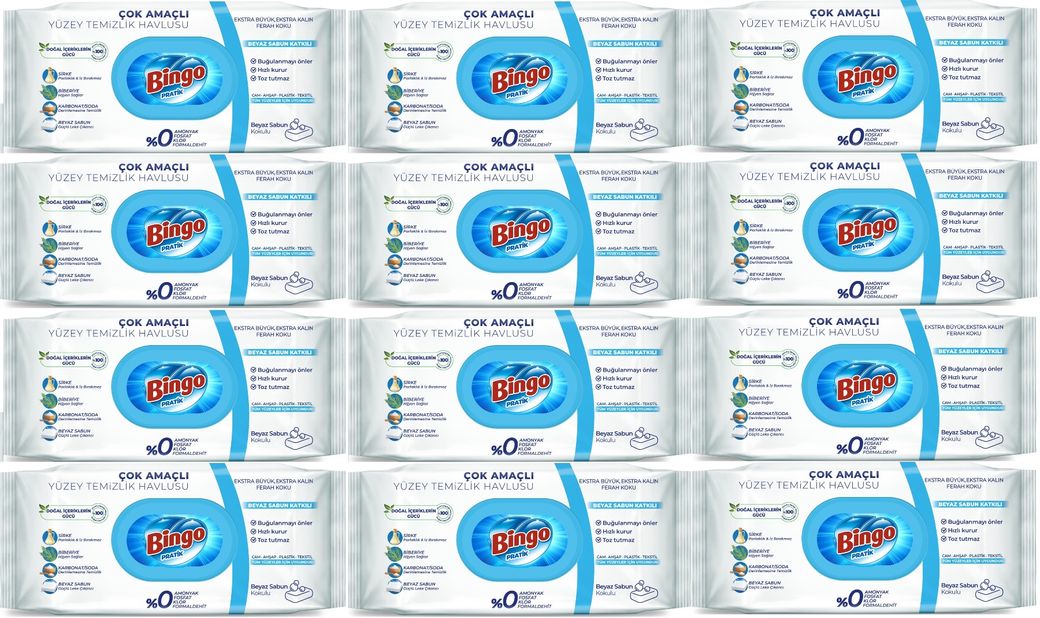 Yüzey Temizlik Havlusu 96 Yaprak Beyaz Sabun Plastik Kapaklı 1152 Yaprak