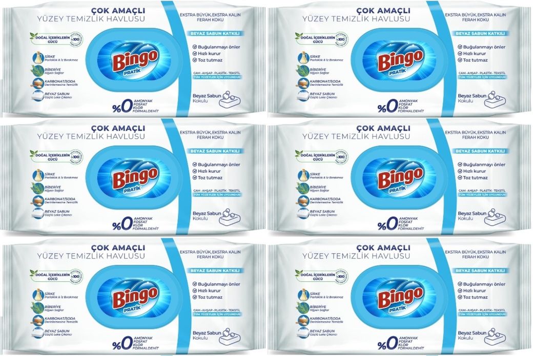 Yüzey Temizlik Havlusu 96 Yaprak Beyaz Sabun Plastik Kapaklı 576 Yaprak
