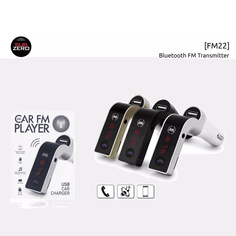 Z6QHOyoA9w Subzero Fm25 Bluetooth Aux Araç Kiti Müzik Çalar