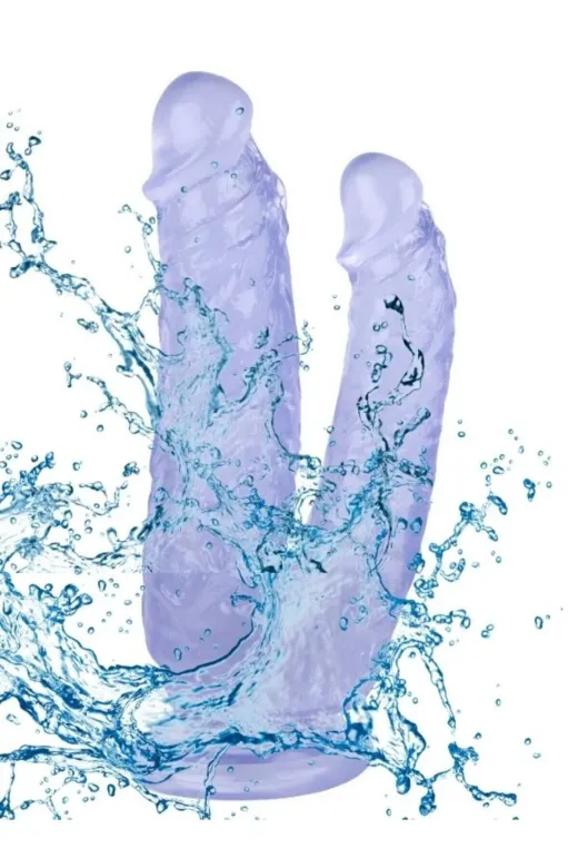 ZAGA OYUN 241077752426 19Cm Mor Çiftli Dildo No:76