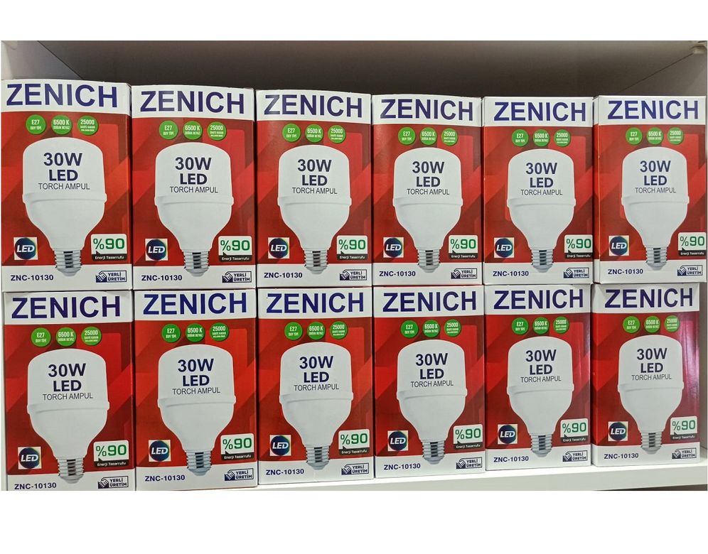 ZENICH Zenıch 30 Watt Torch Ampul Znc-10130 E27 %90 Enerji Tasaruflu Ampul 5Li Adet