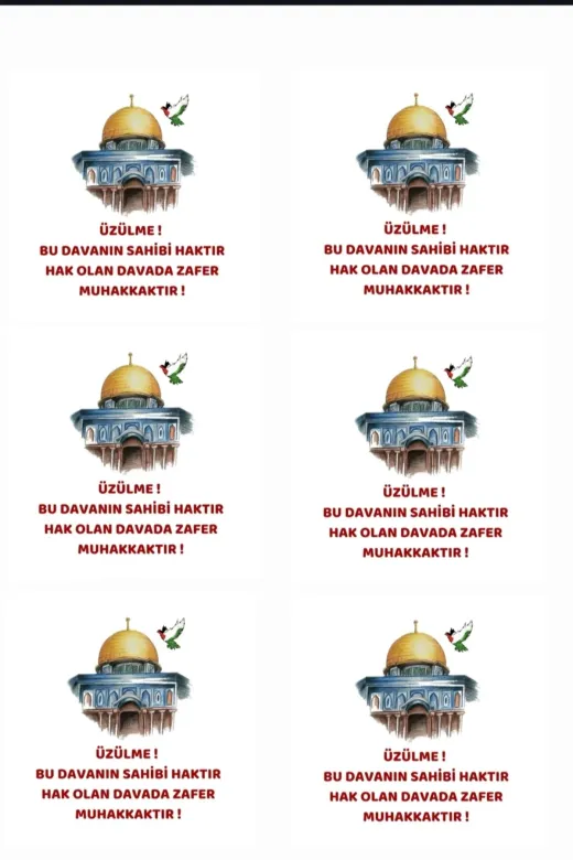ZER 153456 Filistin (Palestine) Temali Sticker Etiket