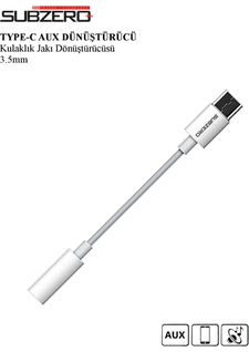 zErhpcSYOs Subzero Kulaklık Aux 3.5Mm Dönüştürücü Çevirici Subzero Ad20