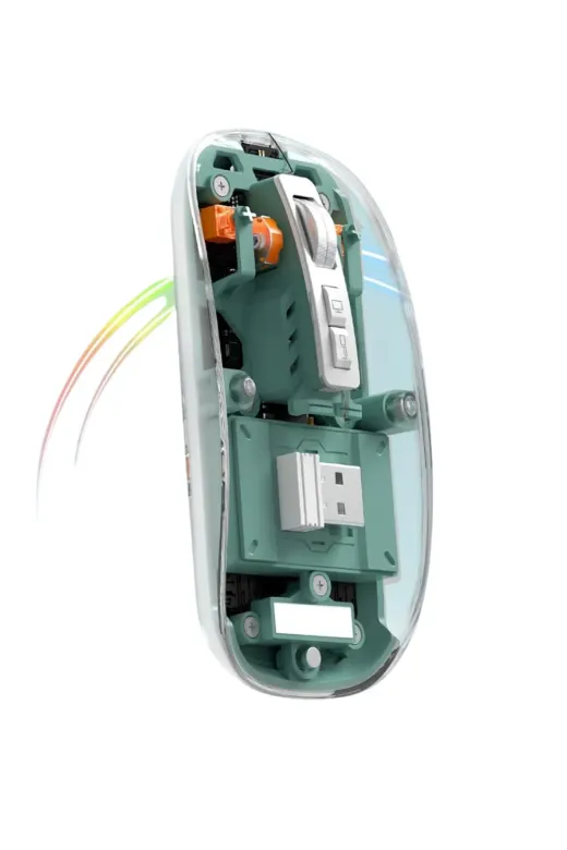 ZERO LAND NHRHLS61912566702100398 Trendlia Bluetooth Ve 2.4G Usb Destekli Pilli Kablosuz Şeffaf Mouse