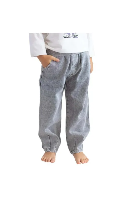 Zeyland QTEAE9AZDL-43 Erkek Bebek & Çocuk Baskılı T-Shirt & Jean Pantolon Takım-Yeşil