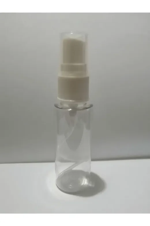 ziylan TYBVDB9Y20MVEBFY61 Tsrmx Şeffaf Plastik Şişe+Sprey Başlık,dezenfektan Şişesi,medikal Şişe,boş Şişe,100 Adet