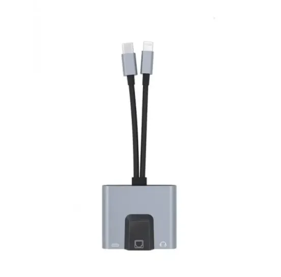 ZR815 Lightning Type-C 3 İn 1 Ethernet Çevirici Aux