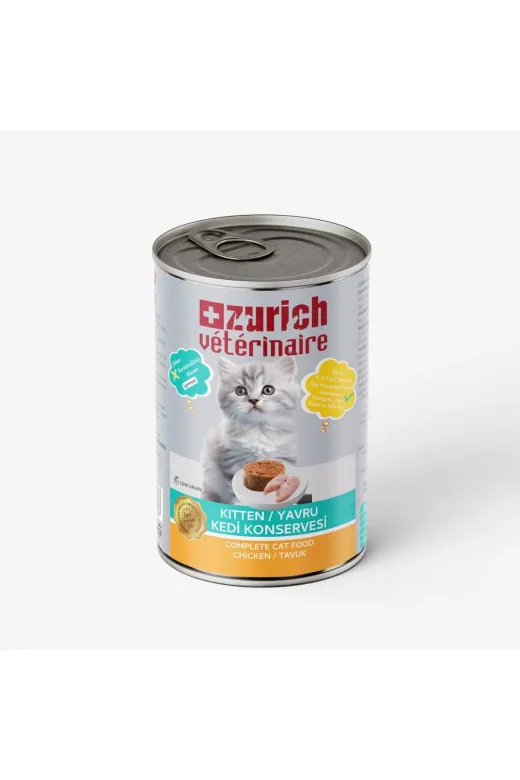 Zurich ZRCK-1008 Veterinaire Pate Tavuklu Yavru Kedi Konservesi 415 Gr