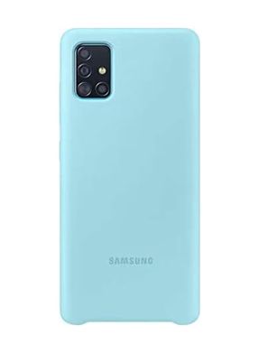 000-art 57855210132677880184975 Ef-Pa515Tlegww Galaxy A51 Silikon Cep Telefonu Kılıfı, Mavi 50 X 22