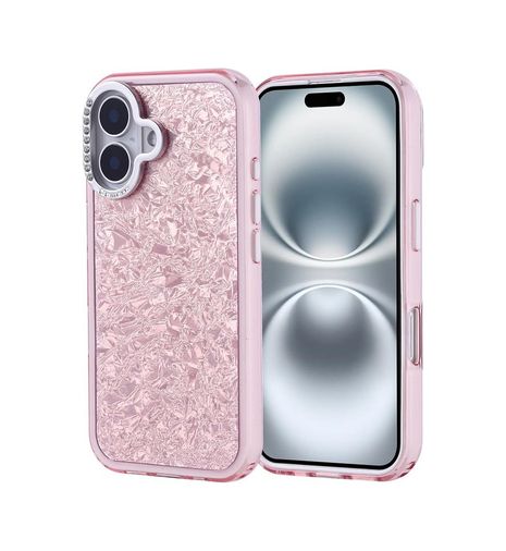 000-art 57855210133062280184975 Spia Apple İphone 16 İle Uyumlu Kılıf Pembe Kapi Kapak Taşlı Apple İphone 16 İle Uyumlu, Pembe 50 X 22