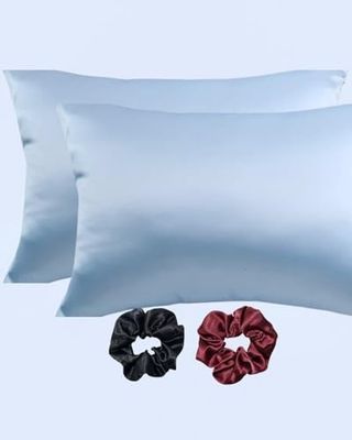 000 Boarteks 57855210125859280184975 Ipeksi Saten 50X70 Cm Yastık Kılıfı 2 Adet, Kıvırcık Saçlar,dalgalı Ve Düz Saçlar, Bordo 2 Adet Hediye Saten Toka,cilt Dostıu,cilt Bakım,kozmetik,hediyelik,çeyizlik Kullanılabilir Mavi 50 X 22