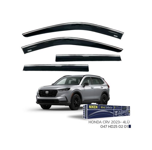 00047HD250201 Honda Crv Kromlu Cam Rüzgarlığı Niken 2023+ Sonrası Uyumlu