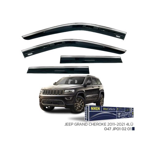 00047JP010201 Jeep Grand Cheroke Kromlu Cam Rüzgarlığı Niken 2011-21 Arası Uyumlu