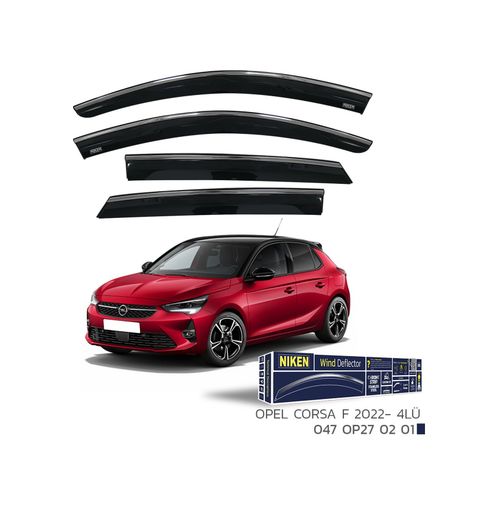 00047OP270201 Opel Corsa F Kromlu Cam Rüzgarlığı Niken 2022+ Sonrası Uyumlu
