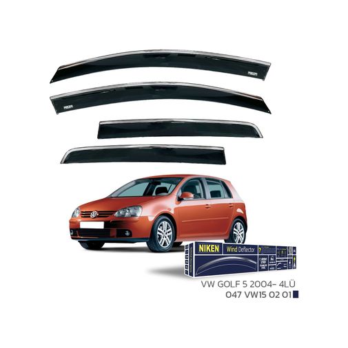 00047VW150201 Vw Golf 5 Kromlu Cam Rüzgarlığı Niken 2003-10 Arası Uyumlu