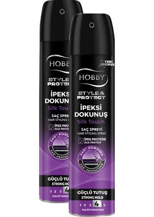 00254136 Hobby İpeksi Dokunuş Güçlü Tutuş Saç Spreyi 2 X 250 Ml