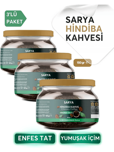 01042022 Sarya 3 Adet Hindiba Kahve 3 X 150 Gr