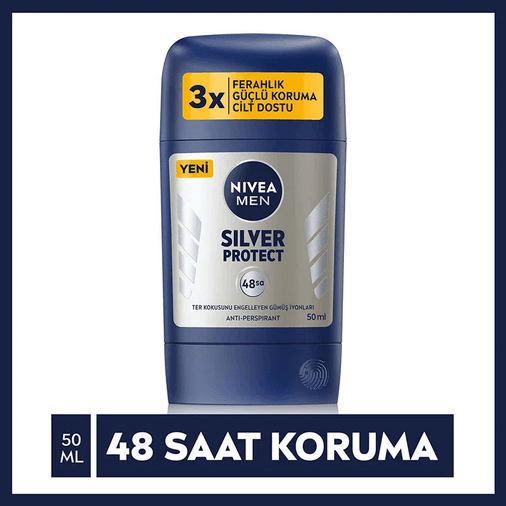 01101996 Nivea Men Silver Protect Erkek Stick Deodorant 50 Ml