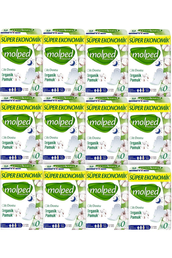0162023 Molped Pure&soft Hijyenik Ped Süper Ekonomik Gece 16'lı 12 Adet