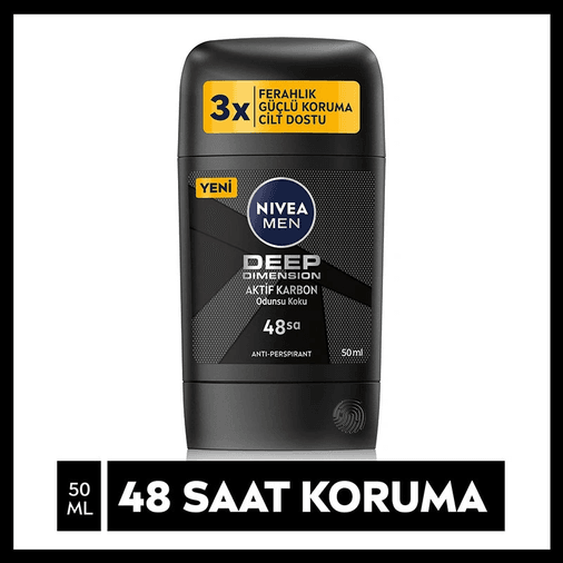 02101996 Nivea Men Deep Dimension Erkek Stick Deodorant 50 Ml