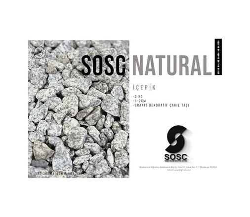 04/04 Home 57855210124499480184975 Natural Granit Dekoratif Çakıl Taşı, Gri Beyaz, 1-2 Cm, 3 Kg, Bahçe Peyzaj Saksı Akvaryum Teraryum İçin Doğal Taş