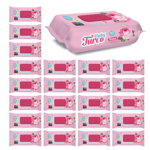 0572023 Baby Turco Gül Kokulu Islak Bebek Havlusu 24X90 Adet