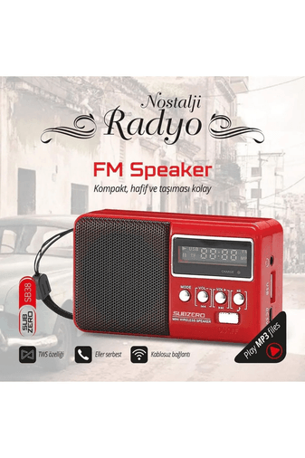 05vwo4n2tX Subzero Sb38 Mini Nostalji Tws/fm Bluetooth Müzik Kutusu