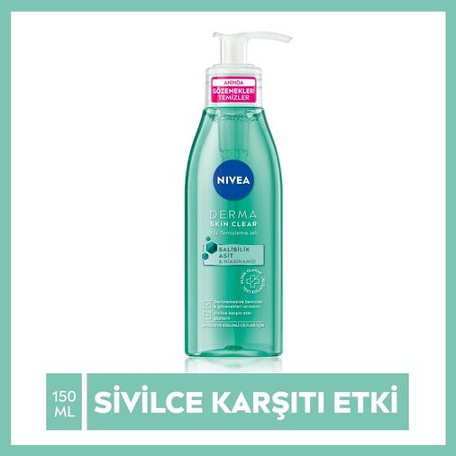 07081996 Nivea Derma Skin Clear Sivilce Karşıtı Yüz Temizleme Jeli 150 Ml