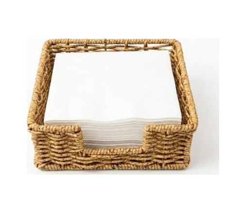 0neformehome 57855210125653080184975 Açık Hasır Peçetelik Doğal Rattan Peçete Tutucu Masaüstü Organizer -