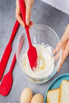 0neformehome 57855210128913680184975 Drongo Isıya Dayanıklı Yanmaz Yapışmaz Silikon Spatula Seti 6 Parça Kırmızı 0