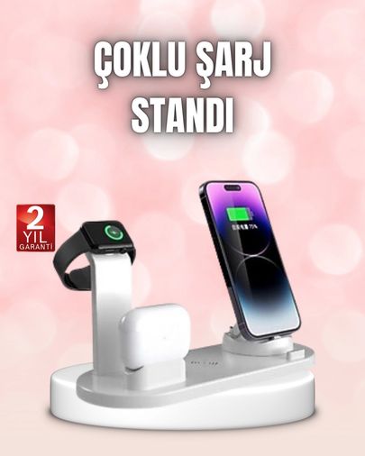 10 Crosby TRİTHLTXUCZÇOKLUŞARJSTANDI-2-BLNCCC Qi Destekli Tüm Cihazlarla Uyumlu Kablosuz Şarj Ünitesi -