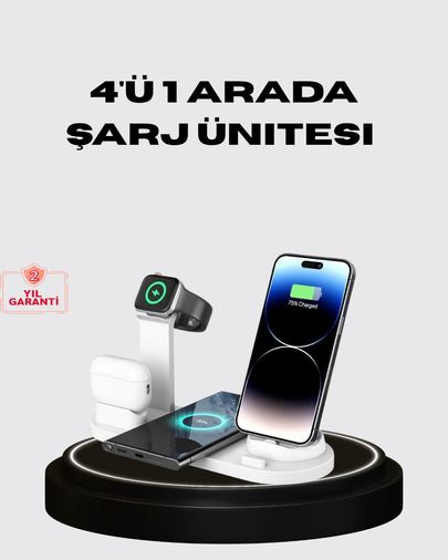 10 Crosby TRİTHLTXUCZZZÇOKLUŞARJSTANDI-2-BLNCCC Apple Uyumlu Kablosuz Şarj İstasyonu 4 Cihaz Destekli Ve Hızlı Şarjlı -