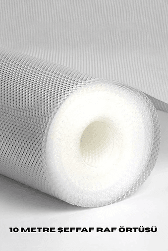 10 Metre Şeffaf Silikonlu Kaymaz Çekmece İçi Düzenleyici
