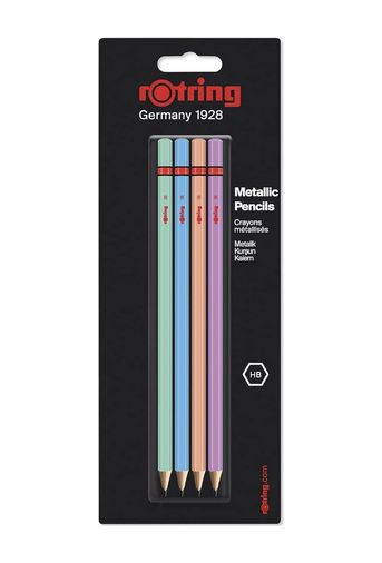 10 Parmak 57855210120679780184975 Metalik Kurşun Kalem, 4&apos Lü Paket 103 Ivory