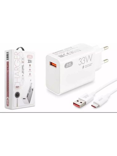 10 Pro Uyumlu SG37 33W Subzero Sg37 33W Type-C Kablolu Turbo Ev Tipi Şarj Aleti
