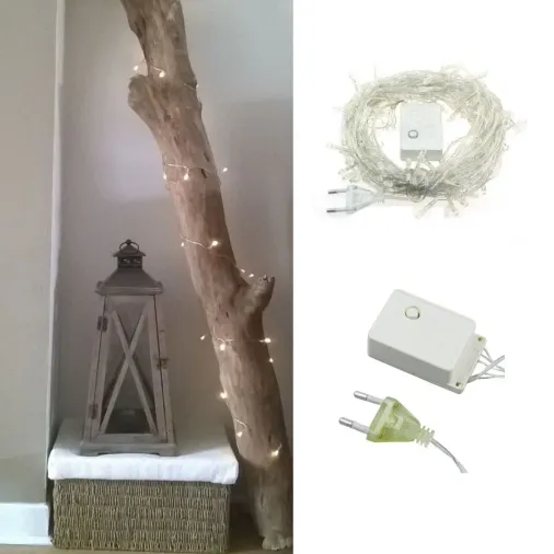 100 Ledli 8 Fonksiyonlu 10 Metre Led Aydınlatma Dekor Lambası (beyaz) (4745)
