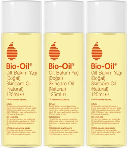 %100 Natural Çatlak & Leke Karşıtı Nemlendirici Doğal Cilt Bakım Yağı 125ML (3 Lü Set)