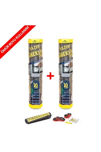 100% Turkish Design MC1456715 Hazır Sineklik 75X150 Cm (Pencere Için) - 2 Li Paket