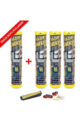 100% Turkish Design MC1456723 Hazır Sineklik 75X150 Cm (Pencere Için) - 4 Lü Paket