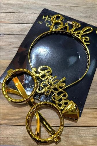 1000 Katalog 57855210129283080184975 Bride To Be Tac Gözlük Set Gold Açık