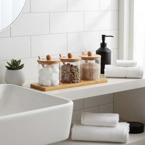 1000 Melocej 57855210125390580184975 Bambu Standlı 3&apos Lü Cam Baharatlık, Borasilikat, Baharat Seti - Şık Ve Fonksiyonel Bambu Standlı - Mutfakta Düzeni Ve Lezzeti Bir Arada Yaşayın Açık Bej