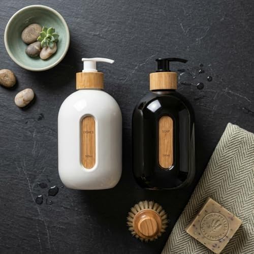 1001 Çiftliği 57855210123861480184975 500 Ml Cam Sıvı Sabunluk - Bambu Pompalı Ve Etiketli Şık Tasarım 1 Adet Asorit Gönderim 000 Açık Krem