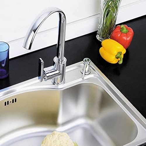 1001 Çiftliği 57855210124024480184975 Lavabo Sabunluğu Fırçalanmış Nikel Sabunluk Mutfak Lavabo İçin 47 İnç Tüp Doğrudan Sabun Şişesine Bağlanır, Artık Dolum Yok Mutfak Lavabo Tezgah Dispenseri Tezgahtan Dahili Dolum 000 Açık Krem